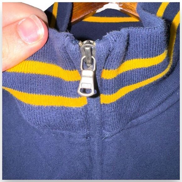Navy Blue Polo Ralph Lauren 1/4 Zip Sweater Size XL - Picture 4 of 7